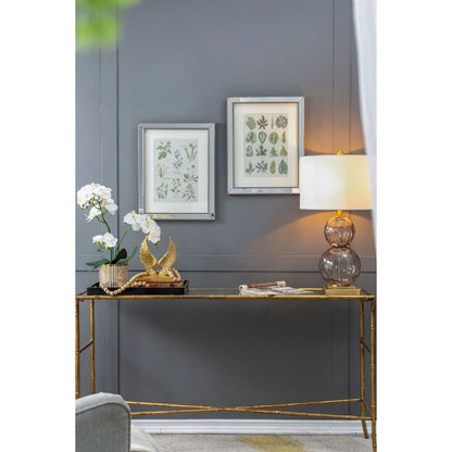 S 2 15.7x19.7 Liana Mirror Framed Wall Art on Mw Golden Tint Background