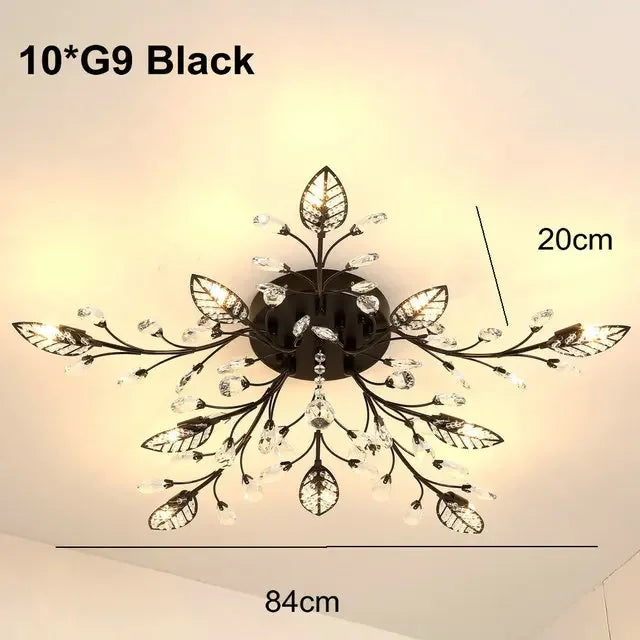 Modern Minimalist Crystal Ceiling Light Tree Branch American Style Creative Personality Living Room Designer Bedroom Bookstore
