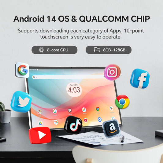 KTC 25 Inch MegPad Portable TV Touchscreen Monitor 1080p, Android 14 Google EDLA Certification with Camera