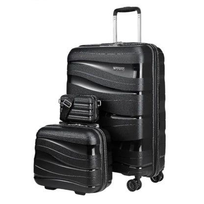 Melalenia 3-Piece 20 inch Carry-on Luggage Set, Expandable Lightweight Durable Travel Suitcase with TSA Lock, Spinner Wheels