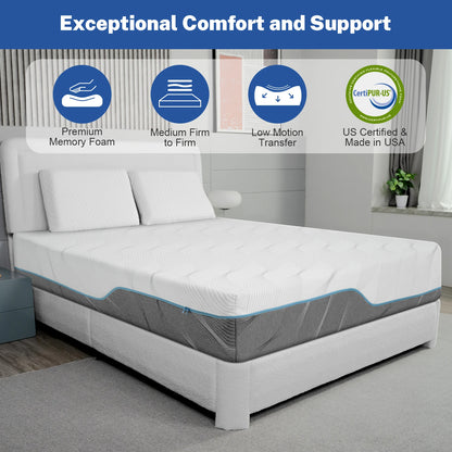 Hcore Extra Firm Full Mattress, 8/10 Inch Medium - Extra Firm Dual Sides Flippable Mattress for Back Pain
