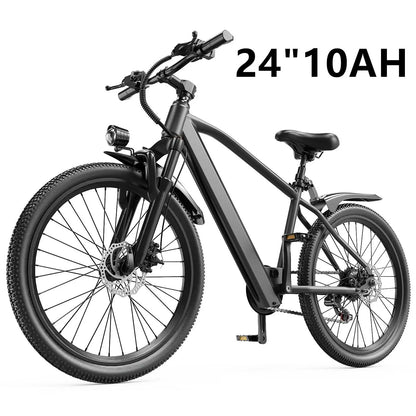 Adults Electric Bicycle, 26" 24" Electric Mountain Bike with 36V Battery Peak 500W Motor,21 Speed Ebike Electric Bike for Adults