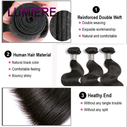 28 30”Clearance Sale Body Wave Bundles With HD Transparent Lace Closure Frontal And Bundles 100% Raw Virgin Human Hair Extension