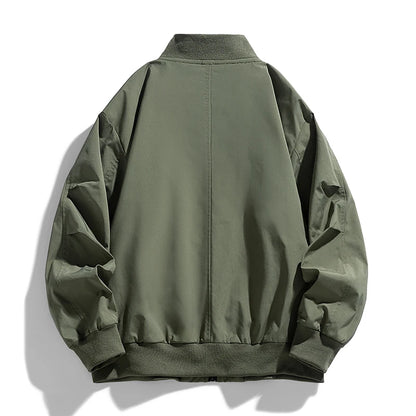 Spring Autumn Plus Size Jacket Men's Pocket Loose Fashion Brand Coat 130kg 7XL bomber jacket 5XL 6XL workwear jacket