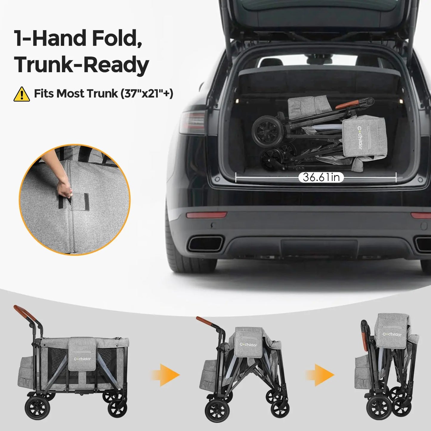 Baby stroller suitable for 2 children, foldable outdoor camping vehicle, shock-absorbing newborn stroller
