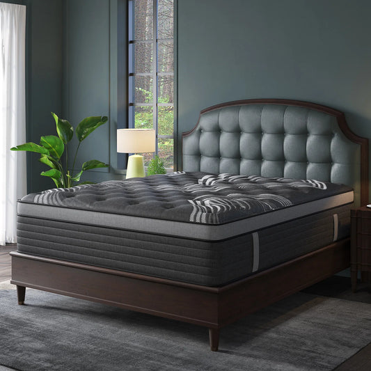 12" Gel Memory Foam Hybrid Pocket Spring Mattress Twin Full King Queen Bed Mattress In A Box, Medium Firm Motion Isolation
