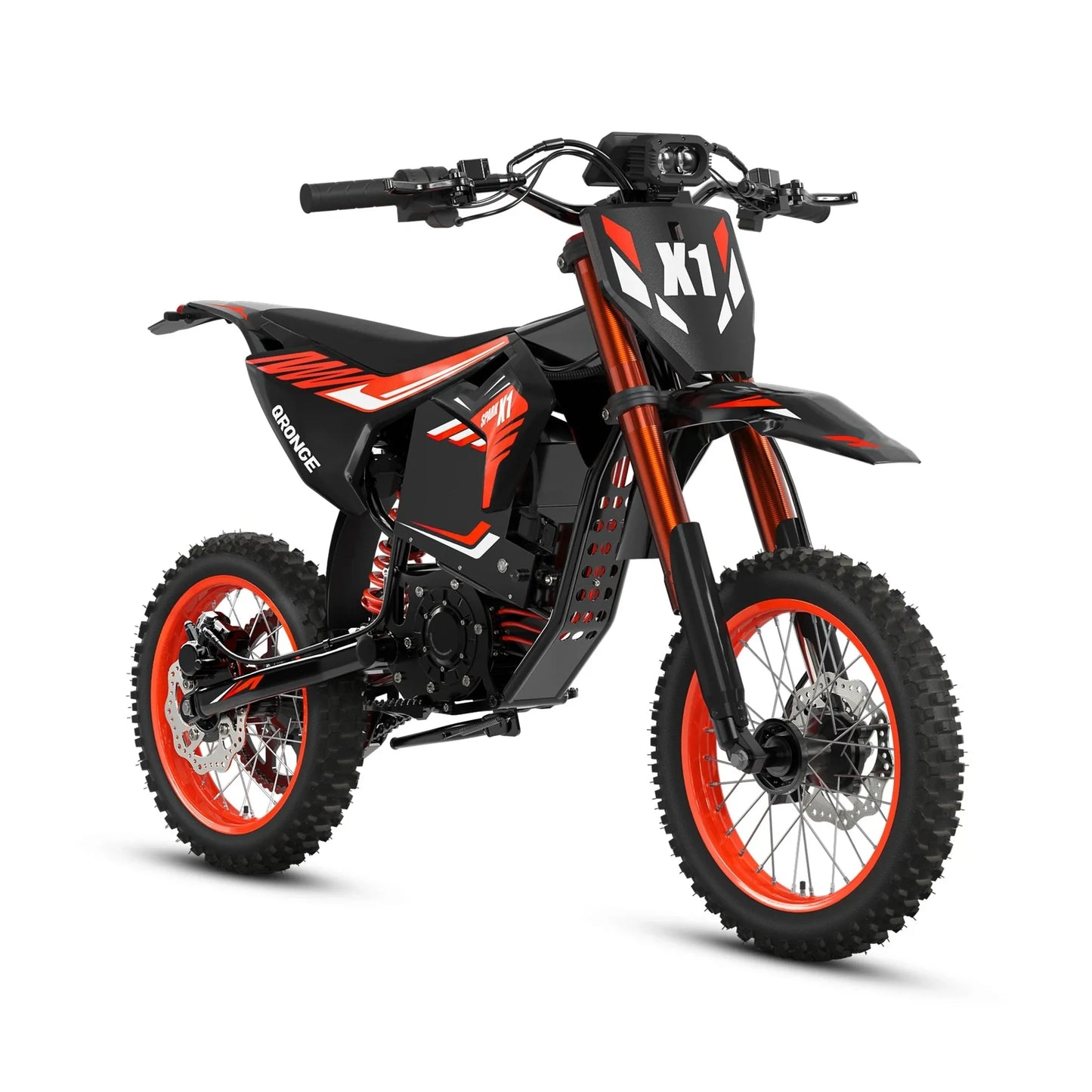 QRONGE X1 Spark Electric Dirt Bike for Teens Adults 4500W Peak Electric Motorcycle 60V 28.8Ah E-Dirt Bike 60 Mile Range E-Bike