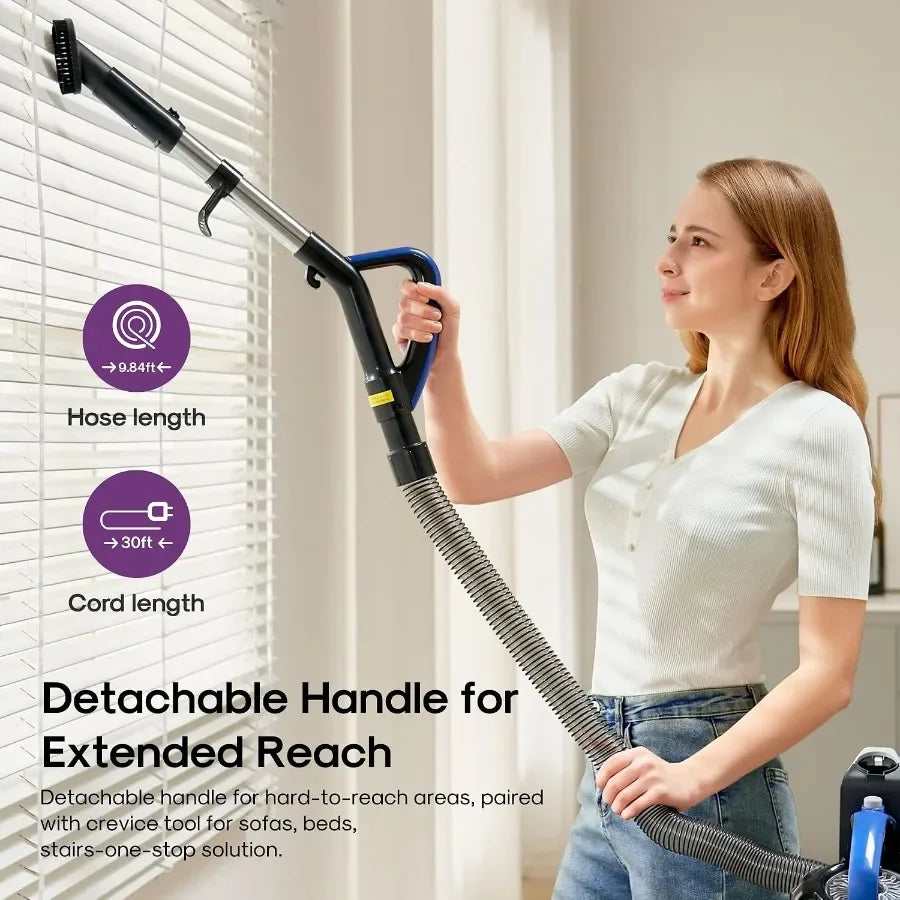 Lightweight Powerful Upright Vacuum Cleaner for Carpet and Hard Floor, PowerSpeed, New Model, Blue, black/New Model