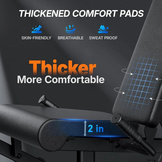 Leg Extension & Hamstring Curl Machine, Seated Extension and Lying for Home Gym, Workout Equipment with 24-Position Adjustment