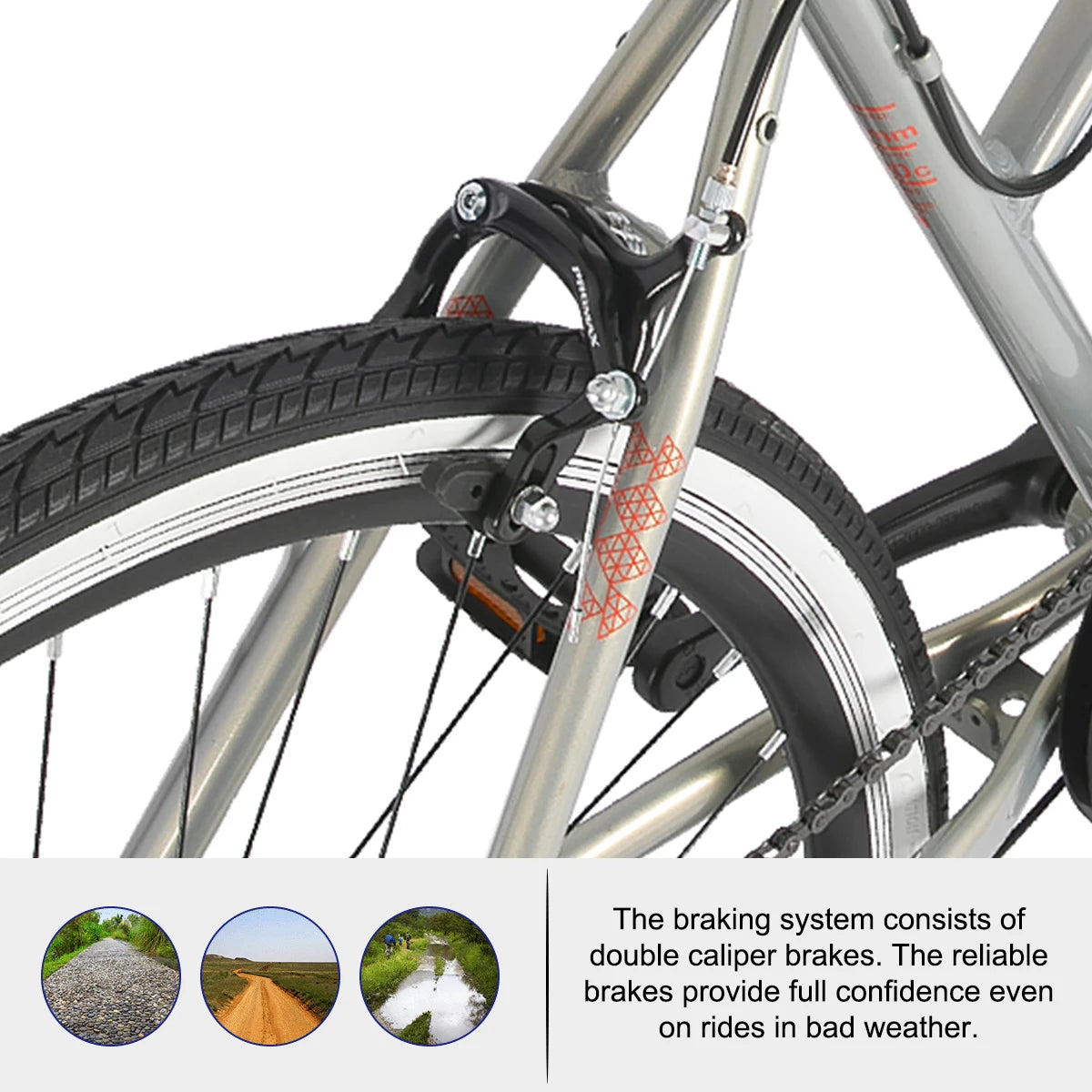 Hiland men's and women's hybrid bikes, Aluminum frame, 700C wheels, city commuter bike, Shimano drivetrain, 7-speed road bike