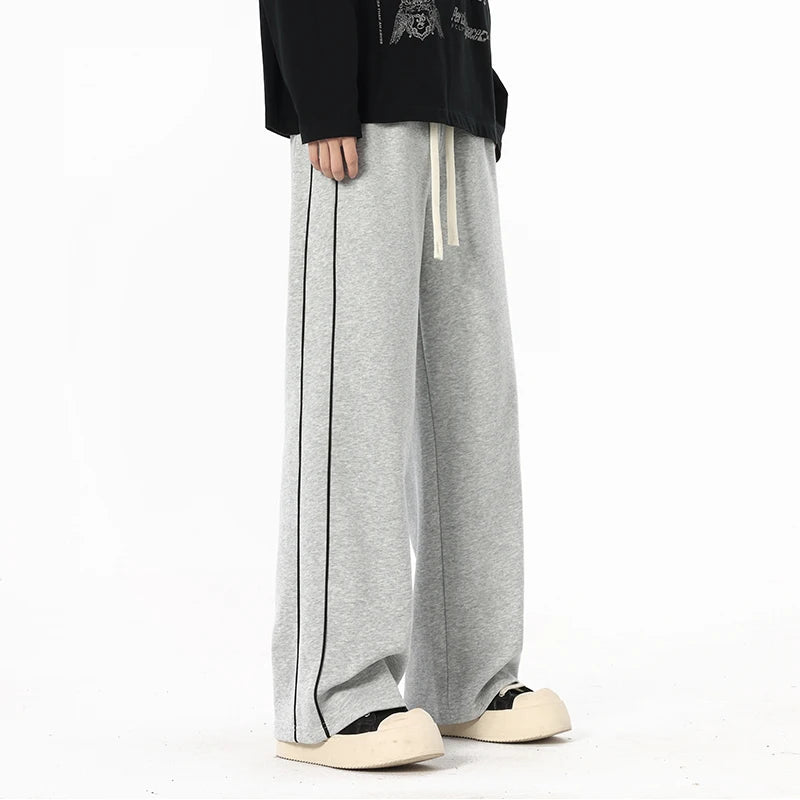 2025 Autumn Men Sweatpants Baggy Joggers Cotton Korean Sports Pants  Neutral Loose Outdoor Jogger Fitness Trouser