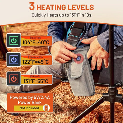 Oversized Portable Folding Rocking Camp Chair with Adjustable Backrest and Seat Height for Hammock Camping