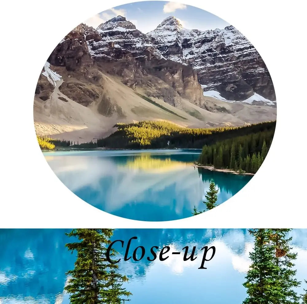 5-Piece Canvas Wall Art Set - Moraine Lake & Rocky Mountains Landscape, Large 60x32 Inch Modern Painting for Home Decor