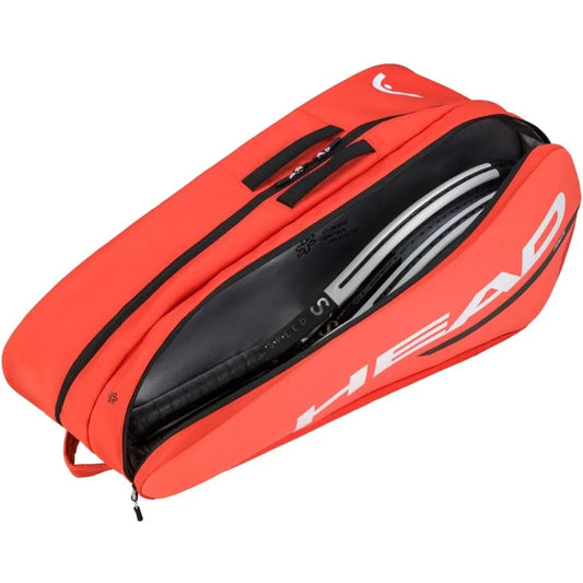 Tennis Racquet Bag L for Sports Travel Durable Polyester Material Black Color Large Capacity with Padding and Ventilation Desig