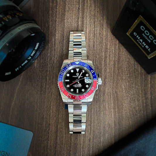 PAGANI DESIGN V2 40MM Pepsi GMT Men Luxury Automatic Mechanical Watch Ceramic Bezel Sapphire Glass Waterproof Watches for men