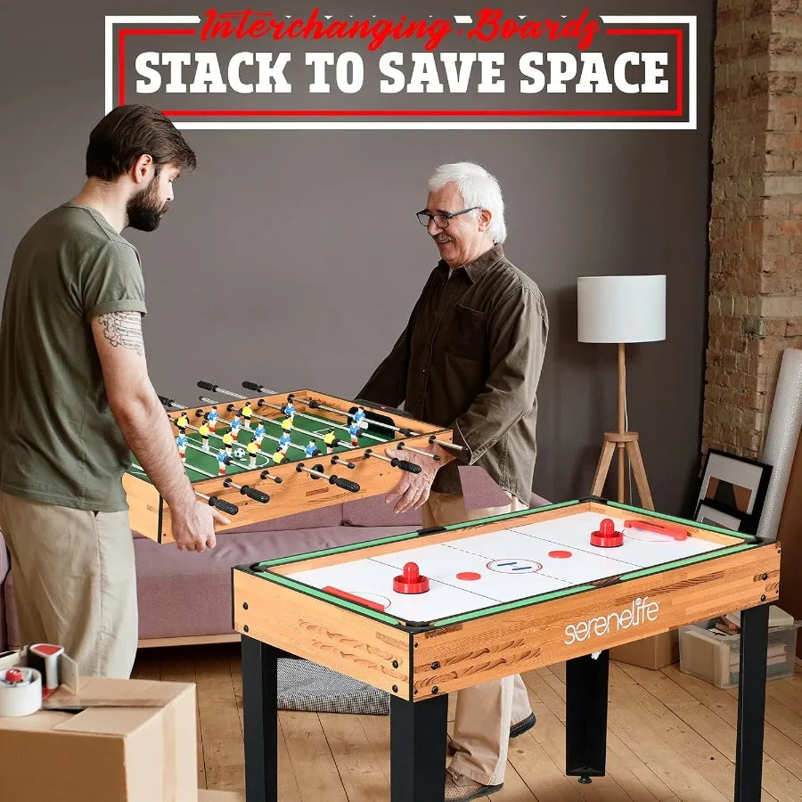 4in1 Multi Game Table 48 Sports Arcade with Accessories Ping Pong Air Hockey Pool Billiards Soccer Foosball All in One Indoor O