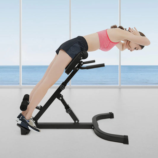 Fitness Weight Bench 330lbs Weight Capacity 8 Pad Lengths 5 Tilt Angles Foldable for Sit Up Push Up Core Training Home Gym