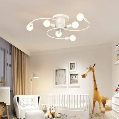 Nordic Minimalist LED Ceiling Lamp Living Room Restaurant Bedroom Children's Room Chandelier Modern Creative Home Decor Lighting