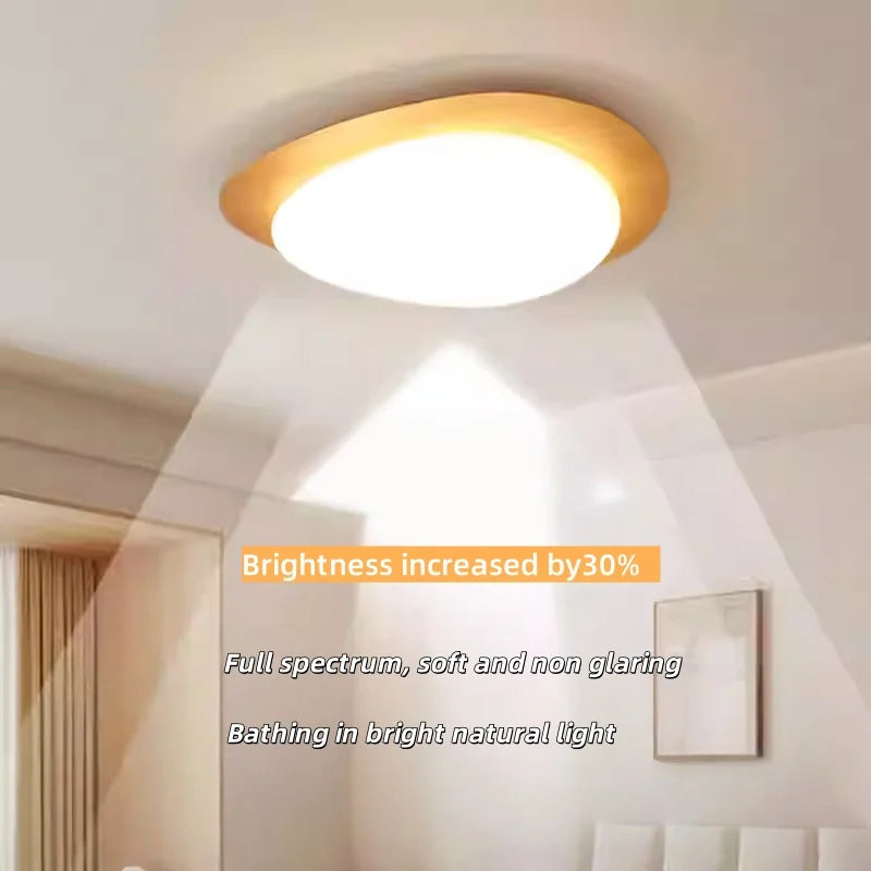 Minimalist bedroom light led Nordic ceiling light medium antique walnut color bedroom book room balcony light retro