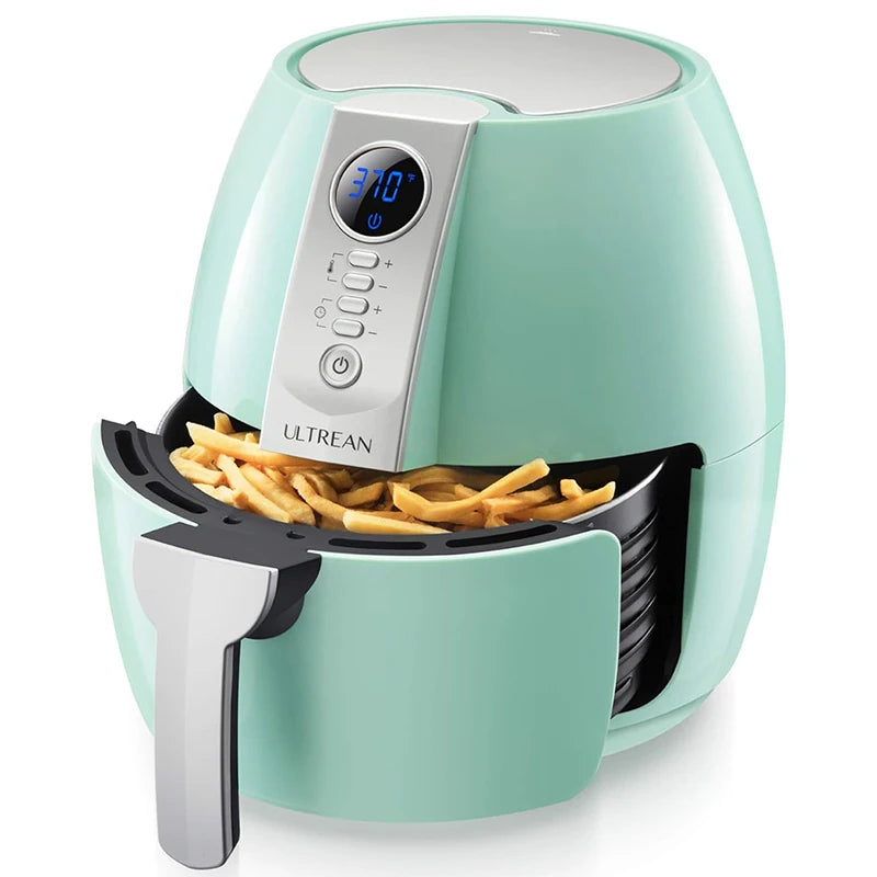 ULTREAN 4L Air Fryer Electric Hot fryer Oil-free Auto Household Kitchen 360°Baking Convection Oven Deep Fryer with Touch Control