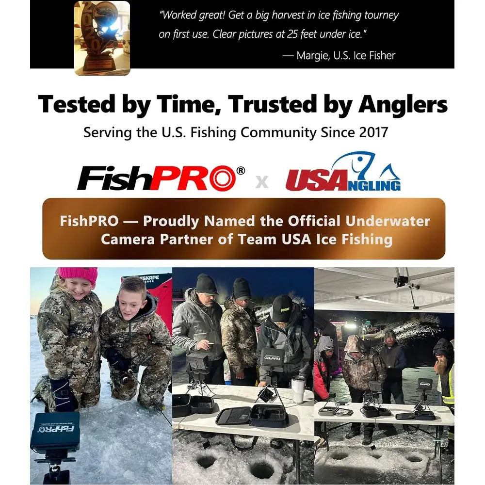 Portable 4.3 Underwater Fishing Cam with 1000 TVL, 65ft Magnetic Spool, IR, USB-C, 5000mAh Battery for Ice & Lake Fishing