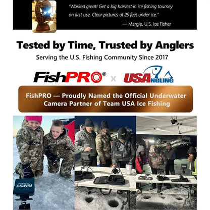 Portable 4.3 Underwater Fishing Cam with 1000 TVL, 65ft Magnetic Spool, IR, USB-C, 5000mAh Battery for Ice & Lake Fishing