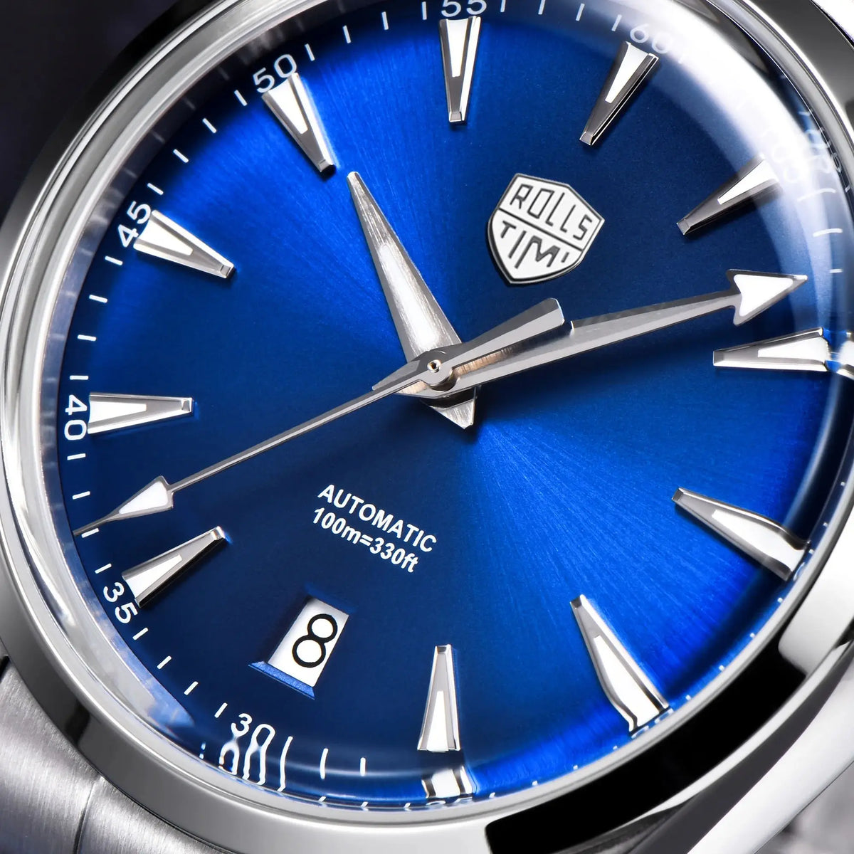 2025 New Rollstimi Men's Watches Luxury Automatic Watch For Men AR Sapphire crystal 100M Waterproof Mechanical Wristwatch Men