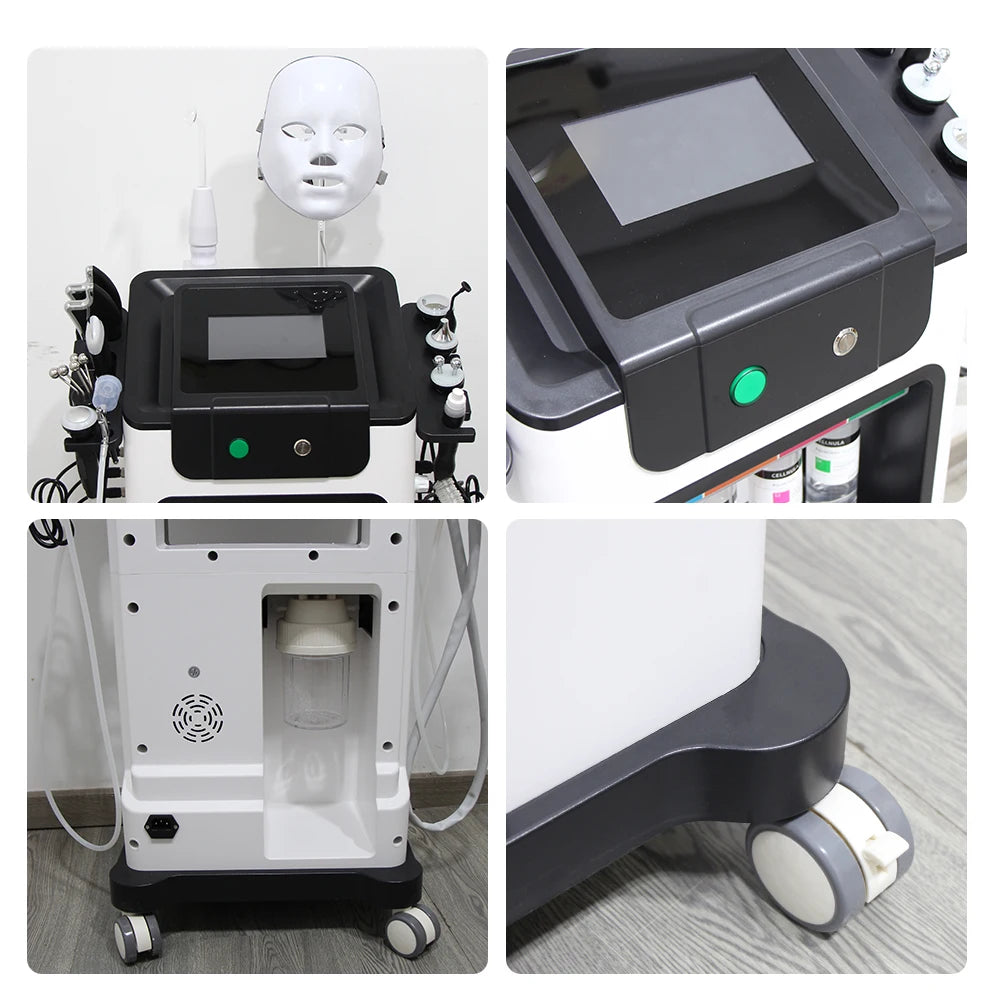 12-in-1 Women Beauty Equipment Bubble Oxyge Ultrasonic Scrubber Hydro Machine  Aqua Peeling Lift Skin Bubble Moisturizer Oxygen Machine