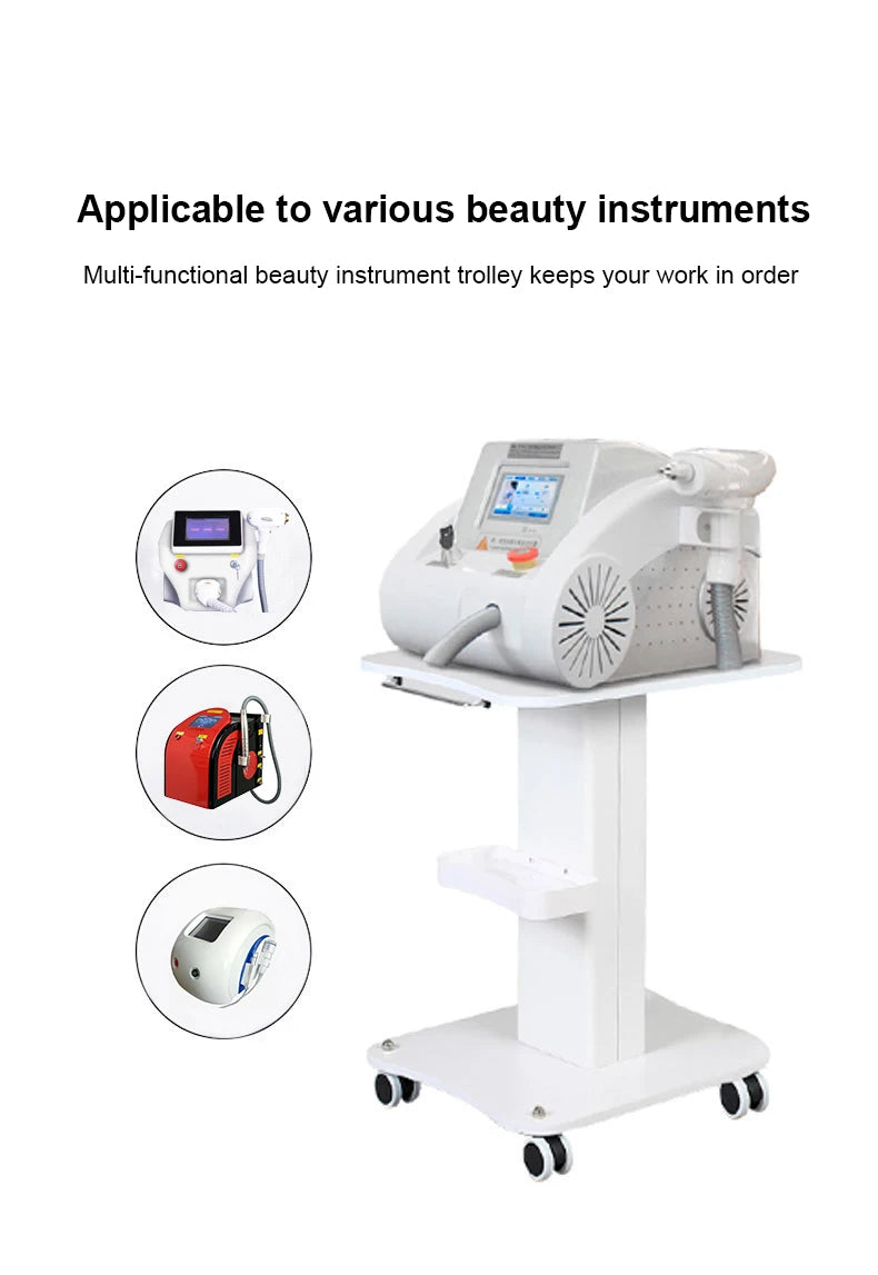 Beauty Hair Instrument Tray Cart Aluminum SPA Rolling Salon Trolley Roller Salon Trolley Beauty Tool