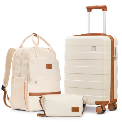 imiomo Travel Luggage Sets, Hard Shell Lightweight Carry on Suitcase with Travel Bag, TSA Lock, Durable Silent Spinner Wheels