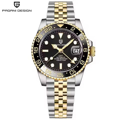PAGANI DESIGN New V2 40MM GMT Men watch Mechanical Watches Luxury Automatic Watch Men Sapphire waterproof Wrist Watches for men