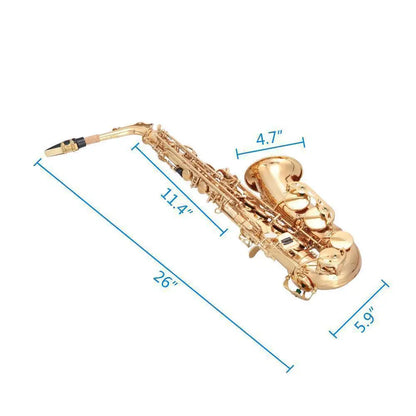 Eb School Band Alto Saxophone Sax Student E Flat F Key With Case