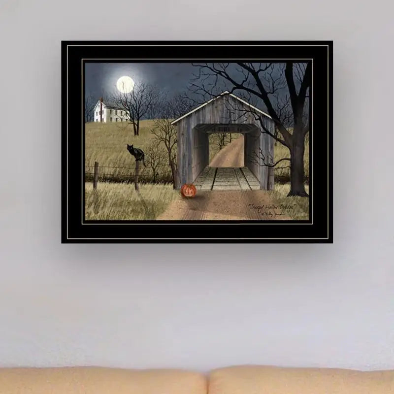 Sleepy Hollow Bridge Framed Wall Art - Modern Home Decor Print for Living Room, Bedroom & Farmhouse Decoration by Billy