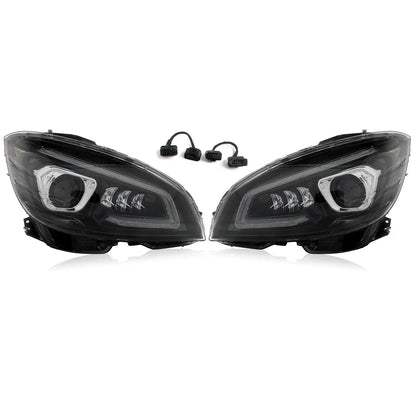 MAGICKIT Projector Headlights For 2007-2011 Mercedes C Class W204 S204 C300 C350 LED Headlamp Car Accessories