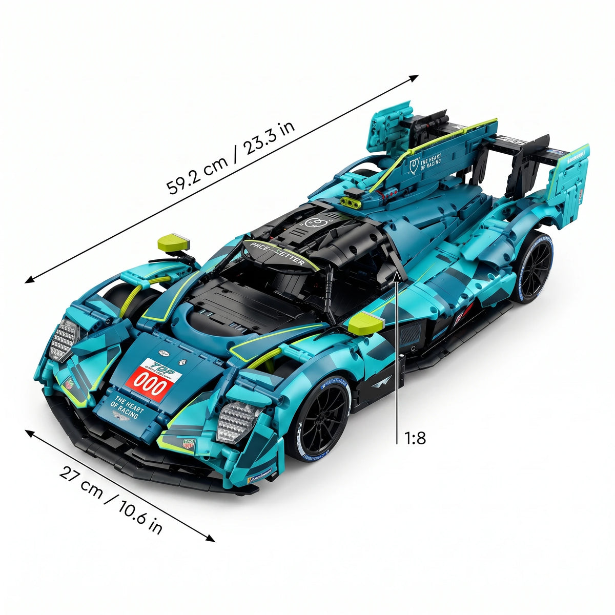 MOC 1:8 2025 Le Mans 24h Aston Martin Valkyrie THOR Team Building Blocks 3069PCS