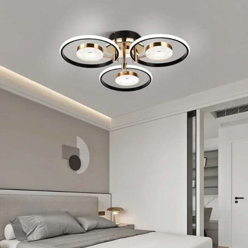 Modern Minimalist Living Room Dining Room Ceiling Light Creative Layering LED Bedroom Interior Decoration Light