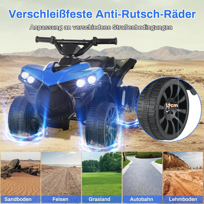 Kids Ride On ATV Electric Off-Road Quad Car 6V Battery Powered W/Music, Light
