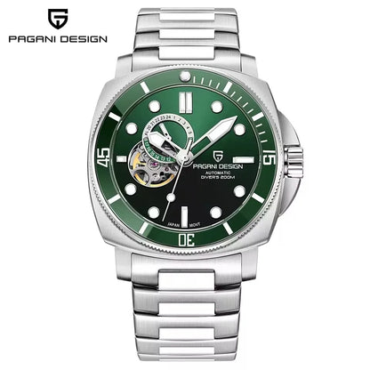 PAGANI DESIGN Top Brand Mechanical Tourbillon Men watch Japan Movt 24-hour Display Luxury Watch Sapphire Luminous Dive Man watch