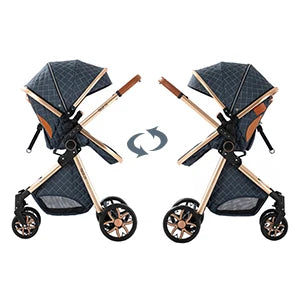 2-in-1 Portable Baby Stroller Foldable Pushchair Lightweight Travel System Pram Newborn Buggy  New Model Carriage