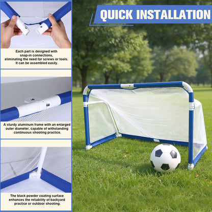 Soccer Goal Portable Folding Soccer Net Foldable Football Goal for Kids and Youth Outdoor Soccer Ball Training
