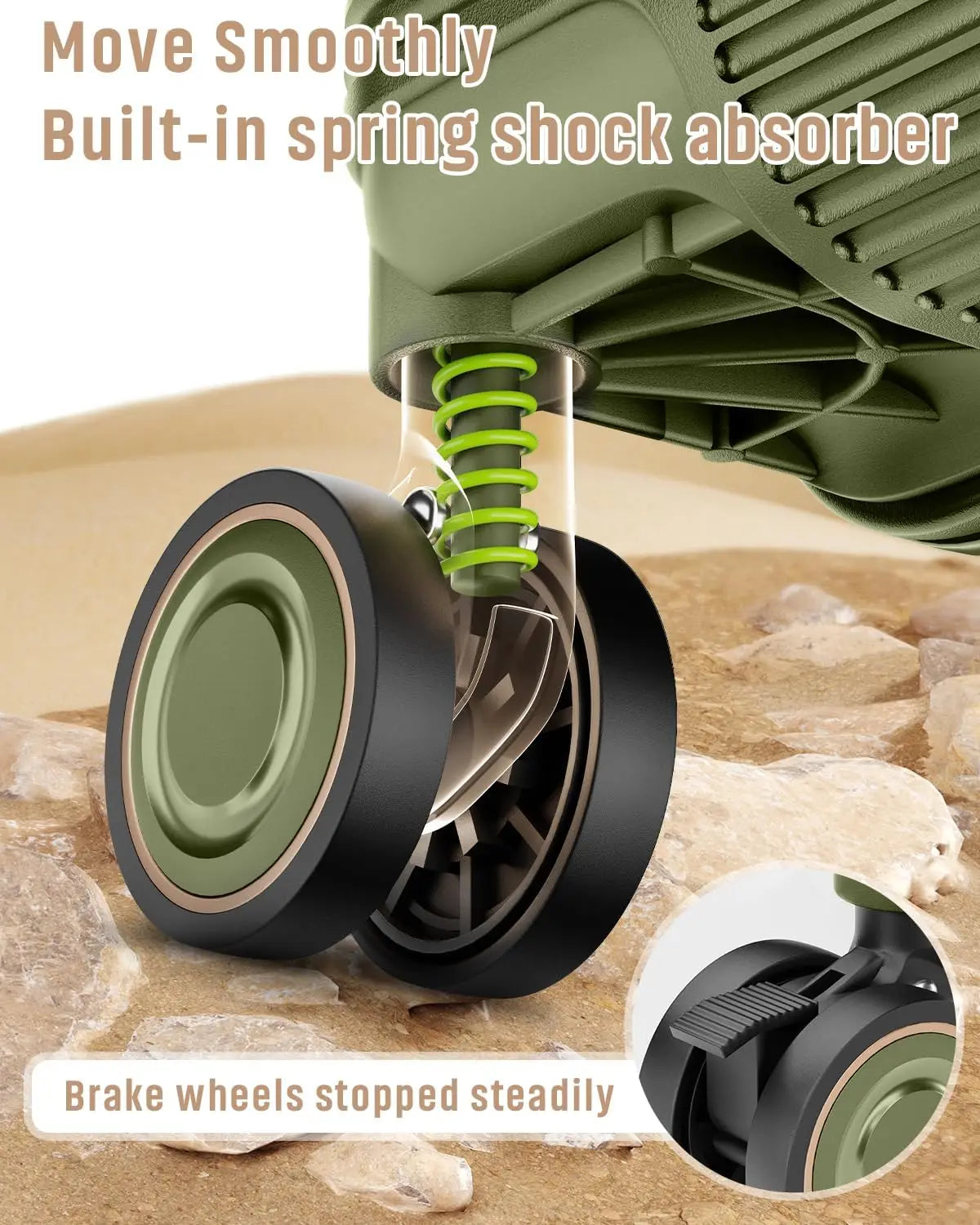 Joyway 22 inch Lightweight, Thin and Durable Short-trip Luggage Suitcase with Cup Holder, TSA Lock, Spinner Wheels