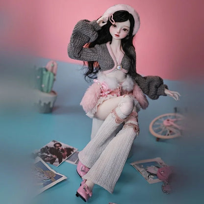 Fair Skin BJD Girl Doll / TPE Soft Body with Metal Skeleton / Articulated Limbs DIY Figure Model (Fantasy Series)