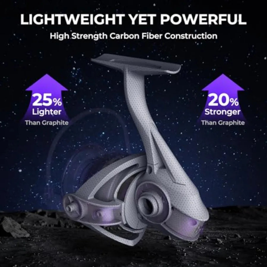 Royale Legend Pro Spinning Fishing Reel Size 3000 with Twilight Superpower Braided Fishing Line in Gray 15 LB Strength 150 Yard