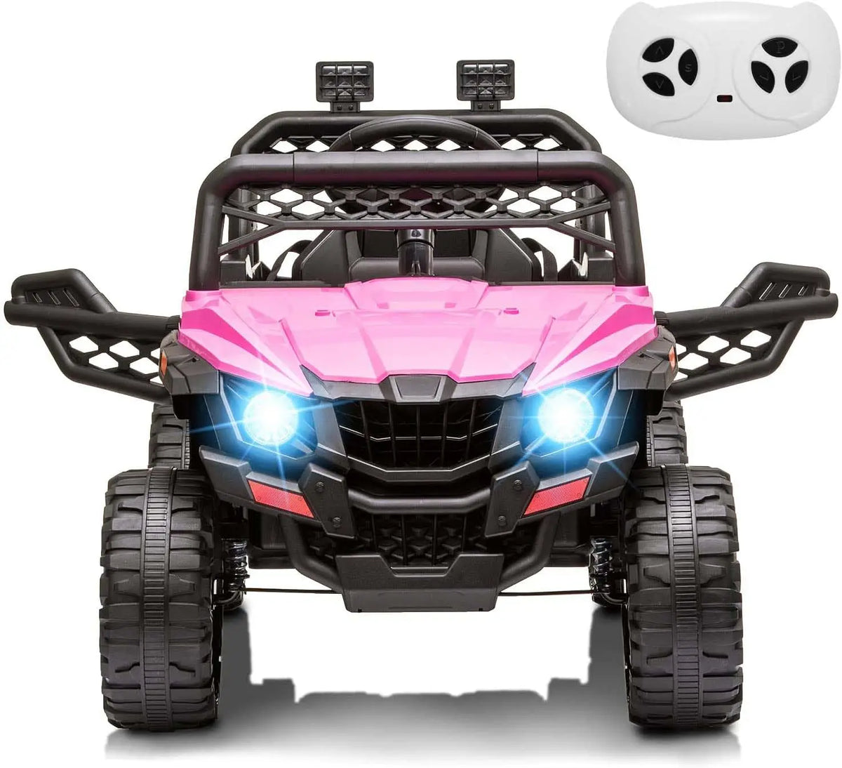 12V Kids Ride On Car Truck Toddlers Electric Car Toy with Remote Control, Spring Suspension, Led Lights, Music, for Boys Girls ﻿