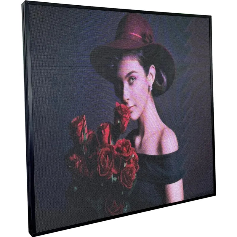 P4 Full Color LED Digital Sign, 40''x40'' Scrolling Text LED Advertising Screen Use WiFi and USB Programmable LED display