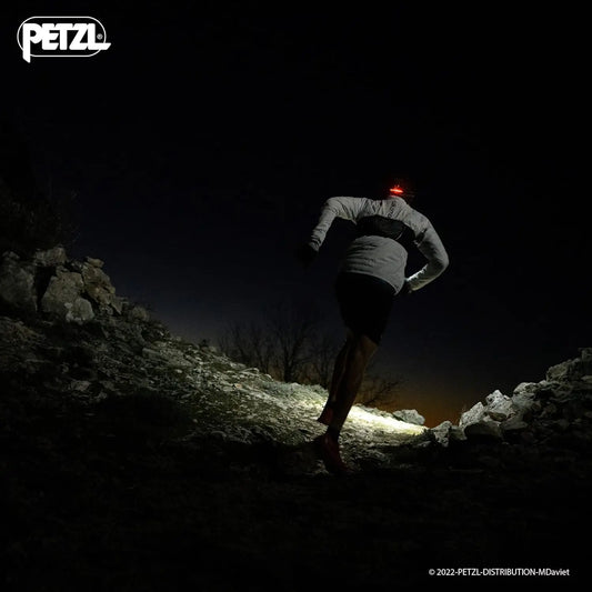 Rechargeable Headlamp with 1500 Lumens and Reactive Lighting for Night Running