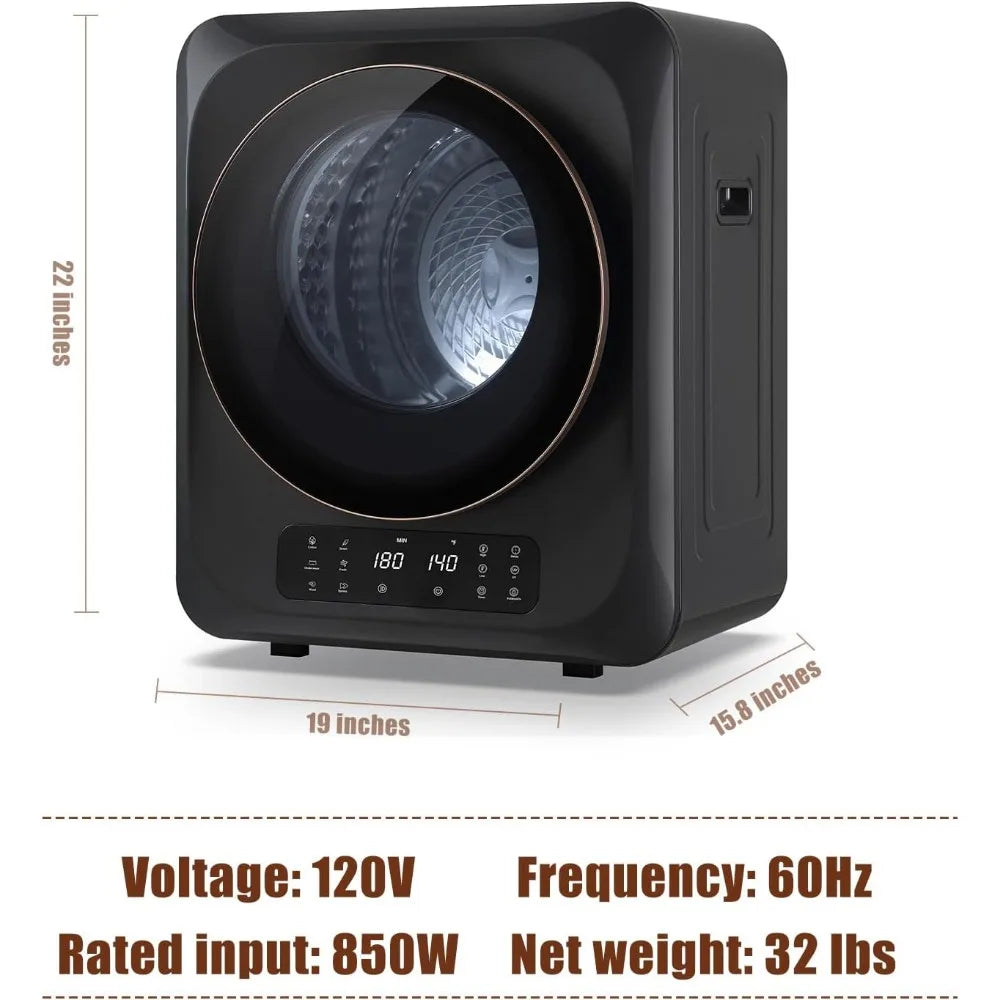 Auertech Portable Washer and Dryer Combo Set, 12 lbs Portable Clothes Dryers, 6 Drying Modes, 25 lbs Fully Automatic Washing Mac