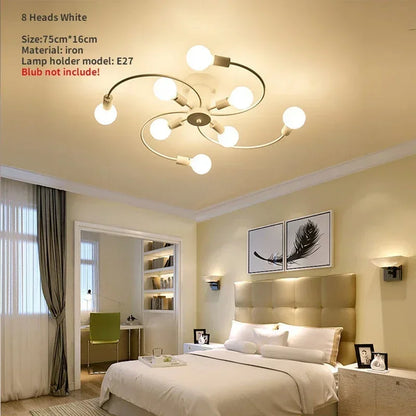 Nordic Minimalist LED Ceiling Lamp Living Room Restaurant Bedroom Children's Room Chandelier Modern Creative Home Decor Lighting