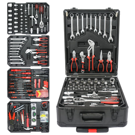 899 Piece Tool Set,Home Tool Kit with Rolling Toolbox,Complete Toolbox Set Hand Tool Set with Toolbox,Auto Repair Tool Set,Black