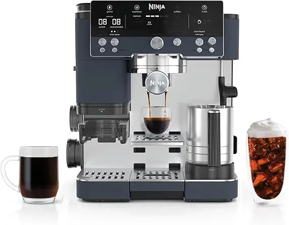 Ninja Luxe Café 3-in-1 Espresso, Drip Coffee and Cold Brew Machine | Intergrated Coffee Grinder, Milk Frother, Assisted Tamper &